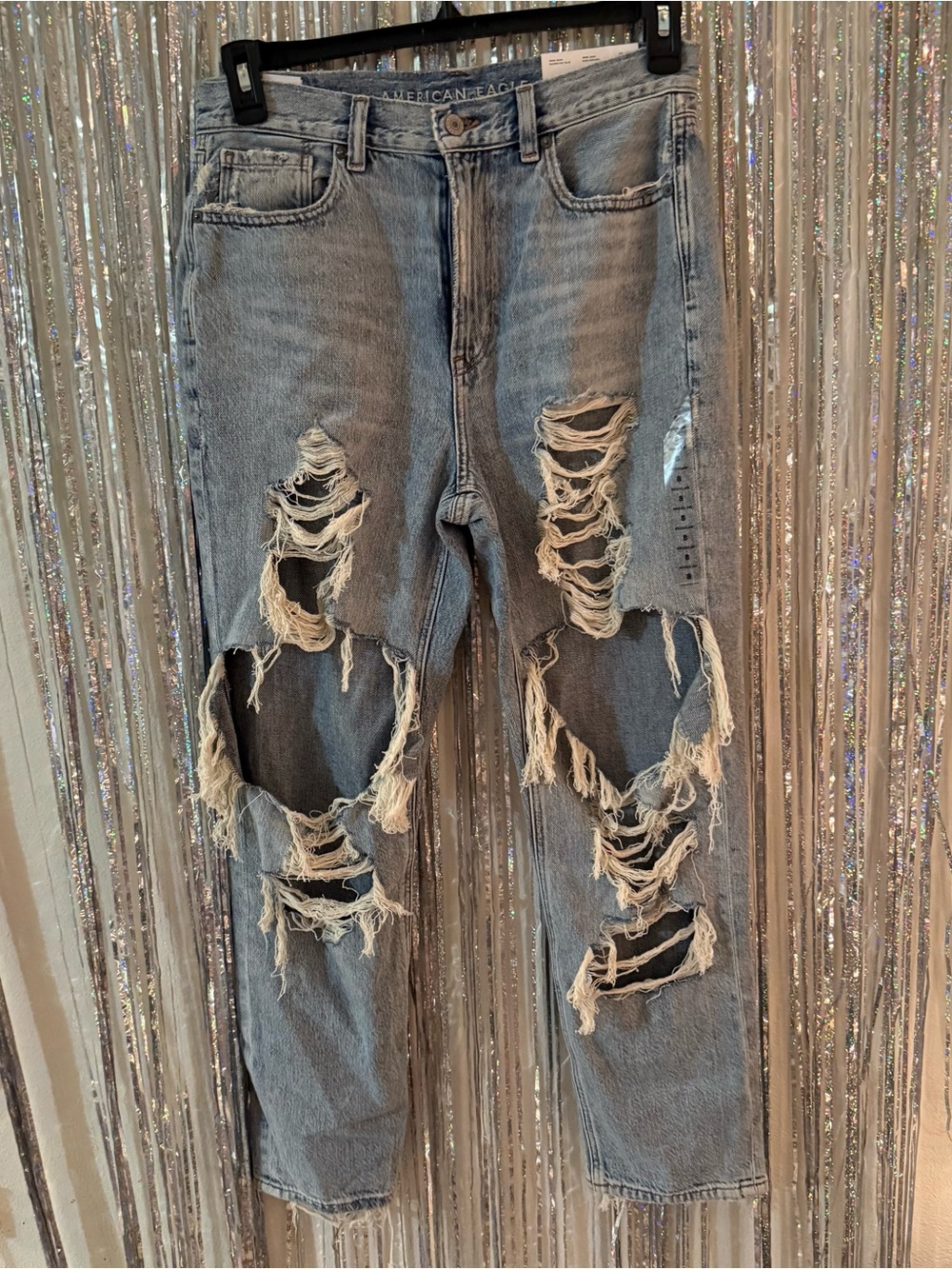 American Eagle Light Wash Distressed Ripped Jeans